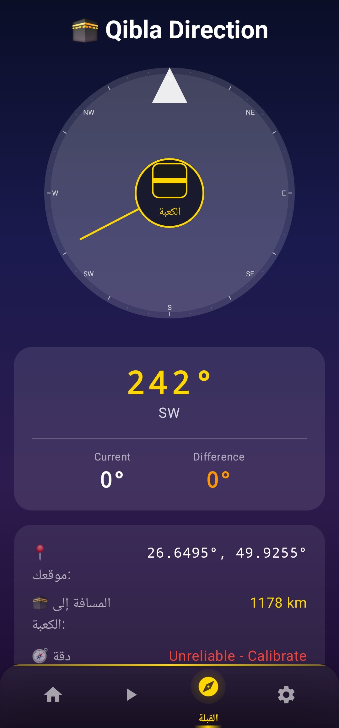 Qibla Screen